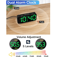 thumbnail image 6 of Super Loud Alarm Clock for Heavy Sleepers, Digital LED Clock with RGB Colorful Changing, Small Digital Clock for Kids Bedroom Bedside Nightstand, Desk Clock with Large Number, 6 of 7