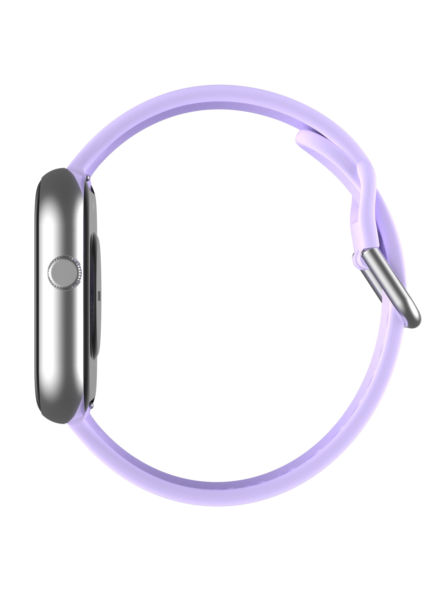 iTech Fusion 4 Unisex Adult Rectangular Smart Watch, Lilac, Silicone Strap