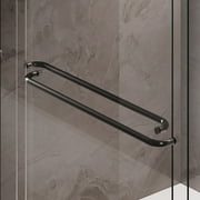 Sunny Shower 60 in.W x 72 in.H Double Sliding Shower Door Dumb Black Finish Framed with 1/4 inch Clear Tempered Glass