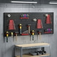 thumbnail image 2 of HOMCOM Panneaux de Panneau Perforé en Métal de 38 Pcs avec Accessoires, Noir et Rouge, 2 of 10