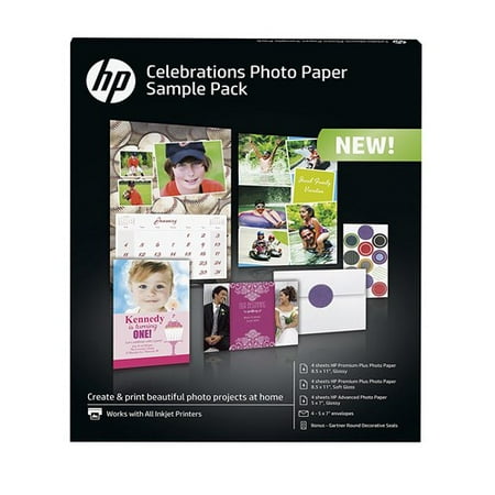 - HP Celebration Photo Paper Sample Pack K0A21A Photo Paper Sample Pack