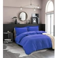 thumbnail image 2 of 3-Piece Duvet Cover Set, 1800 Premier, Button Closure, Solid Color - Cooling, Breathable Material- Wrinkle, Fade, Stain Resistant, King/California King, Royal Blue, 2 of 3