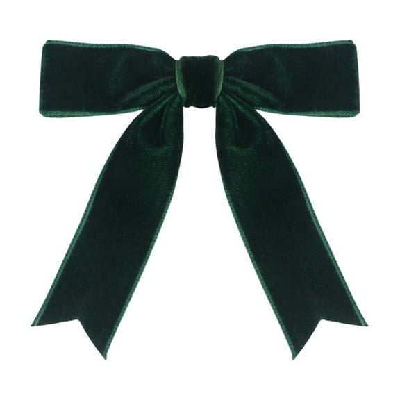 putnchl Christmas Red And Green Velvet Ribbon Bow Handmade Tailcoat Cutting Christmas Tree Gift Box Decoration Bow