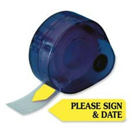 Date Arrow Flag Redi-Tag Corporation RTG81124 Please Sign & Date Arrow Flag- .56in.x1-.88in.- Yellow ()