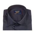 thumbnail image 2 of Men 100% Sateen Cotton Shirt Manschett Quesste Turkey Slim Fit 4010-07 Navy Blue, 2 of 6