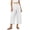 White, variant on GigrtiJin Pleated Capris Pants for Womens Cotton Linen High Waisted Capris Loose Casual Straight Leg Capris Pants with Pockets