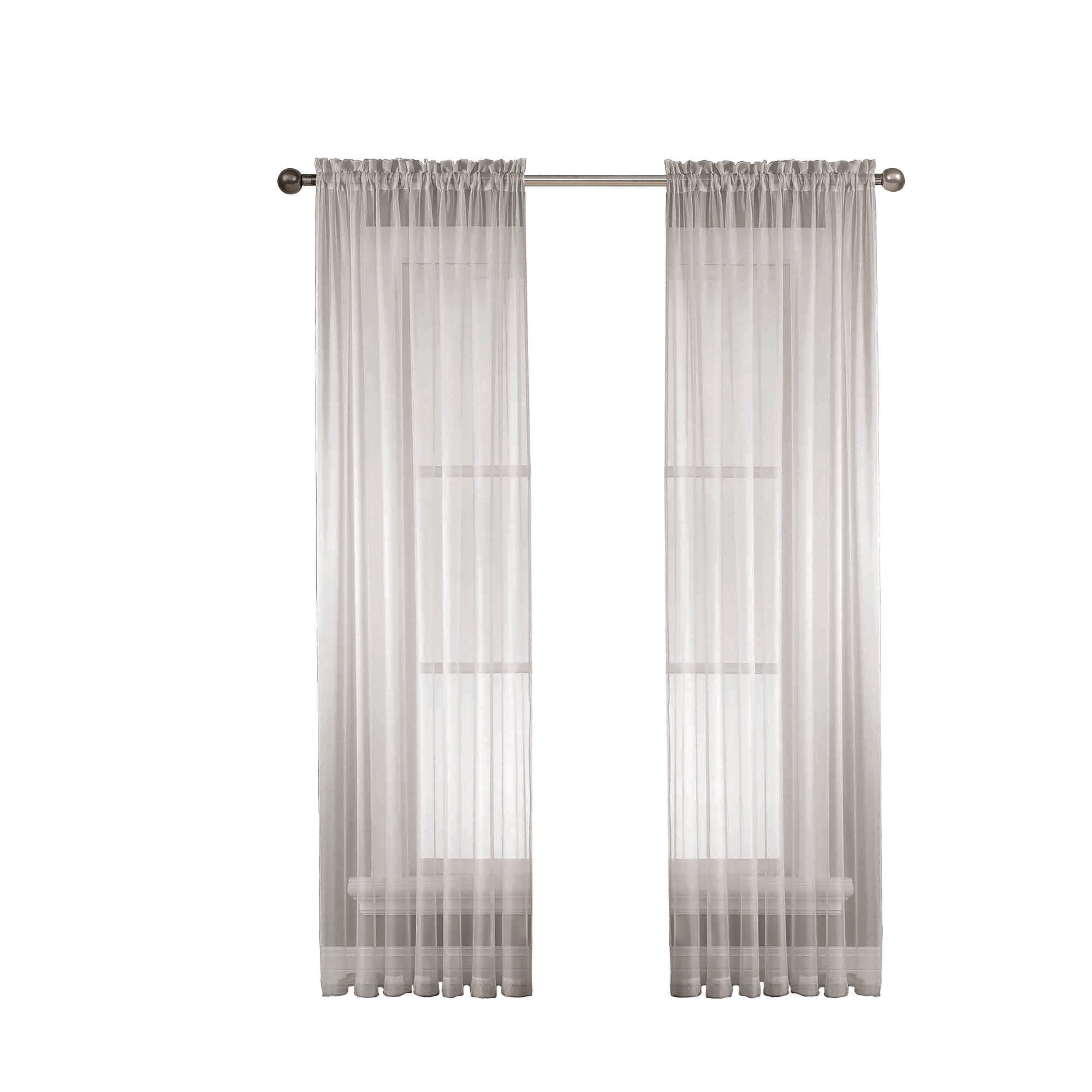 Window Elements Traditional, Contemporary, Farmhouse, Modern 1 Piece Sheer, Light Filtering Curtain Set
