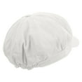 thumbnail image 3 of Brazillian Carnival Bird Embroidered Cotton Elastic Big Size Newsboy Cap - White 2XL-3XL, 3 of 5