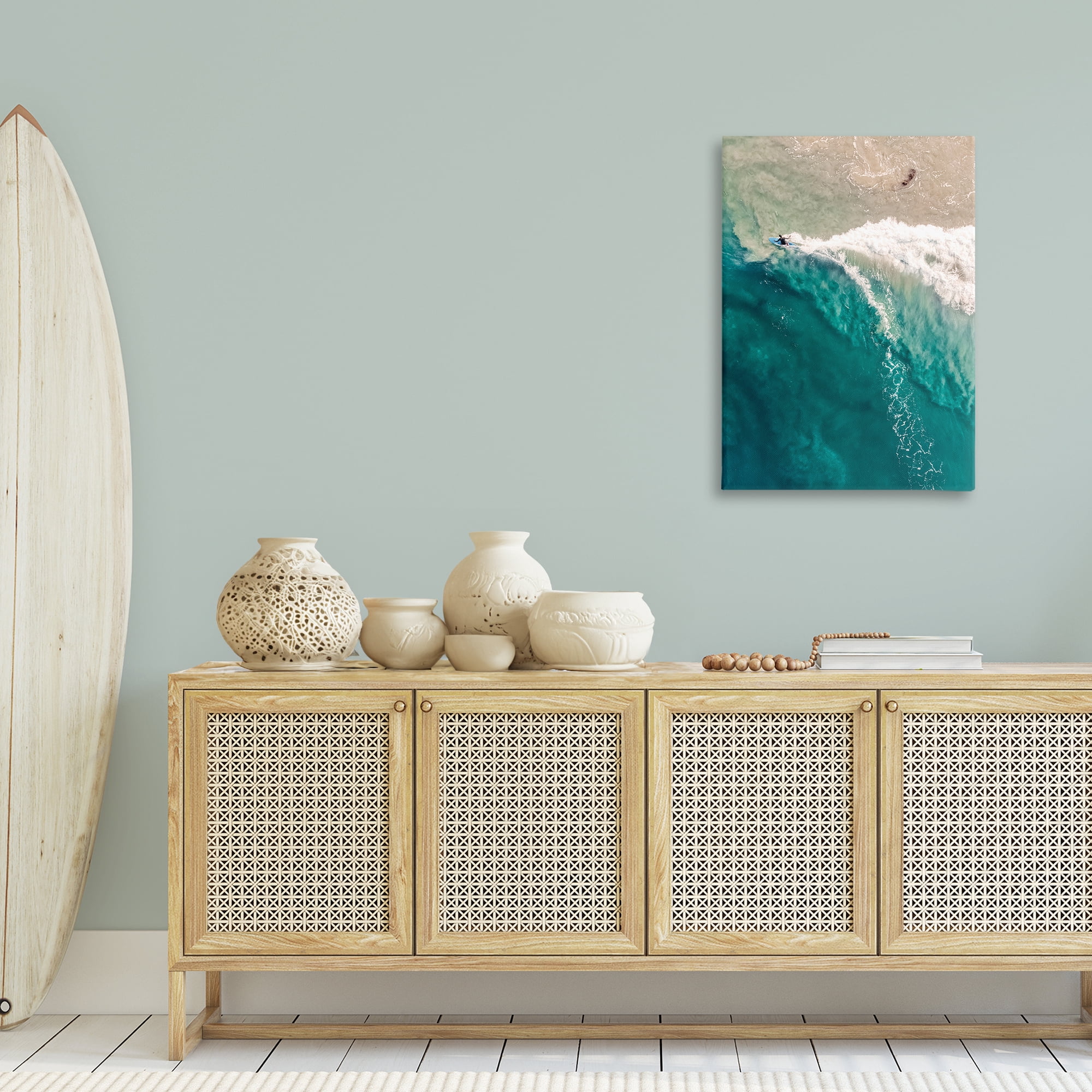 Stupell Industries Surfing Clear Waters Nautical & Beach Photography Wrapped Canvas Art Print Wall Art, 24 x 36