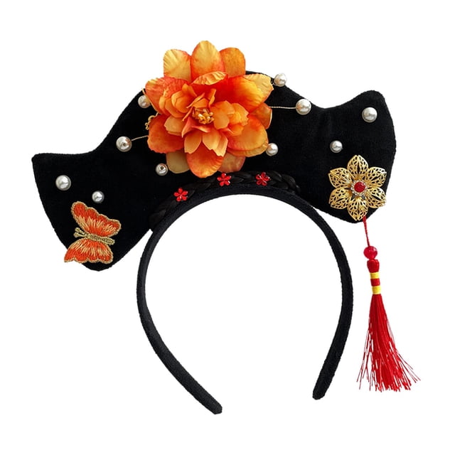 Diadema antigua Fernando para el pelo estilo Hanfu con borlas