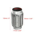thumbnail image 3 of Unique Bargains 2.5"x6" Car Exhaust Flexible Pipe Tubing Universal Exhaust Joint Stainless Steel Silver Tone, 3 of 6