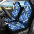 thumbnail image 2 of Renewold Sea Turtle Blue Flower Car Seat Cover Front Set Only, Breathable Front Seat Bottom Cover Protector Auto Interior Accessories Decoration, 2 of 7