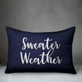 thumbnail image 3 of Creative Products Sweater Weather in Navy 14 x 20 Spun Poly Pillow, 3 of 3