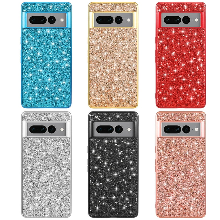 For Google Pixel 8a Case With Ring Holder, For Google Pixel 8a Glitter