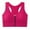 Hot Pink, variant on Wyobmus Womens Workout Bras Wireless Racerback Sports Bra V Neck Yoga Bra Padded Crop Top With Zip White