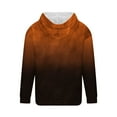 thumbnail image 4 of ZCFZJW Ombre Hoodie Tops for Men Trendy Fall Winter Long Sleeve Casual Drawstring Hooded Outwear Coat Trendy Plush Thick Warm Pullover Sweatshirts with Pocket Orange XL, 4 of 4