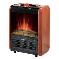 Comfort Zone 1200W Ceramic Portable Electric Fireplace Heater
