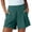 Army Green, variant on Omexry Jean Shorts Womens High Waisted Women's Solid High Waisted Pleated Shorts - Wide Leg Casual Shorts with Pockets Black S
