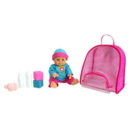 My Sweet Love Toys 10.5IN Backpack Baby with Accessories Blue Outfit