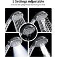 thumbnail image 2 of Cabeza de ducha de alta presión con modo de pausa y spa de masaje, pulverizador de cabezal de ducha portátil de 5 configuraciones con 60 & quot; Manguera de acero inoxidable, fácil de instalar Feliz Sencillez, 2 of 5