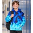 thumbnail image 2 of Aideaone Boys Hoodies 3D Graphic Sweatshirt Cool Lightweight Pullover Hoodie for Kids 6-16 Years, 2 of 7