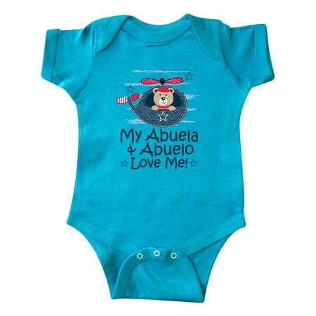 

Inktastic My Abuela and Abuelo Love Me Grandson Gift Gift Baby Boy Bodysuit