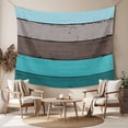 thumbnail image 2 of Aqua Grey Tapestry for Bedroom Wall Hanging Tapestry, Vintage Stripe Farmhouse Wood Grain Ombre Ceiling Backdrop Tapestries Poster Blanket Wall Decor for Teens Room Living Room Dorm 51" x 59", 2 of 8