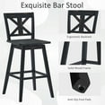 thumbnail image 6 of Gymax 4PCS Swivel Bar Stools 29'' Counter Height Chairs w/ Footrest Black, 6 of 6