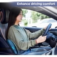 thumbnail image 4 of Ergonomic Memory Foam Lumbar Support Pillow Blue with Adjustable Straps, Back Pain Relief Waist Cushion for Office, Gaming Chair, Car Seat and Bed, 4 of 16