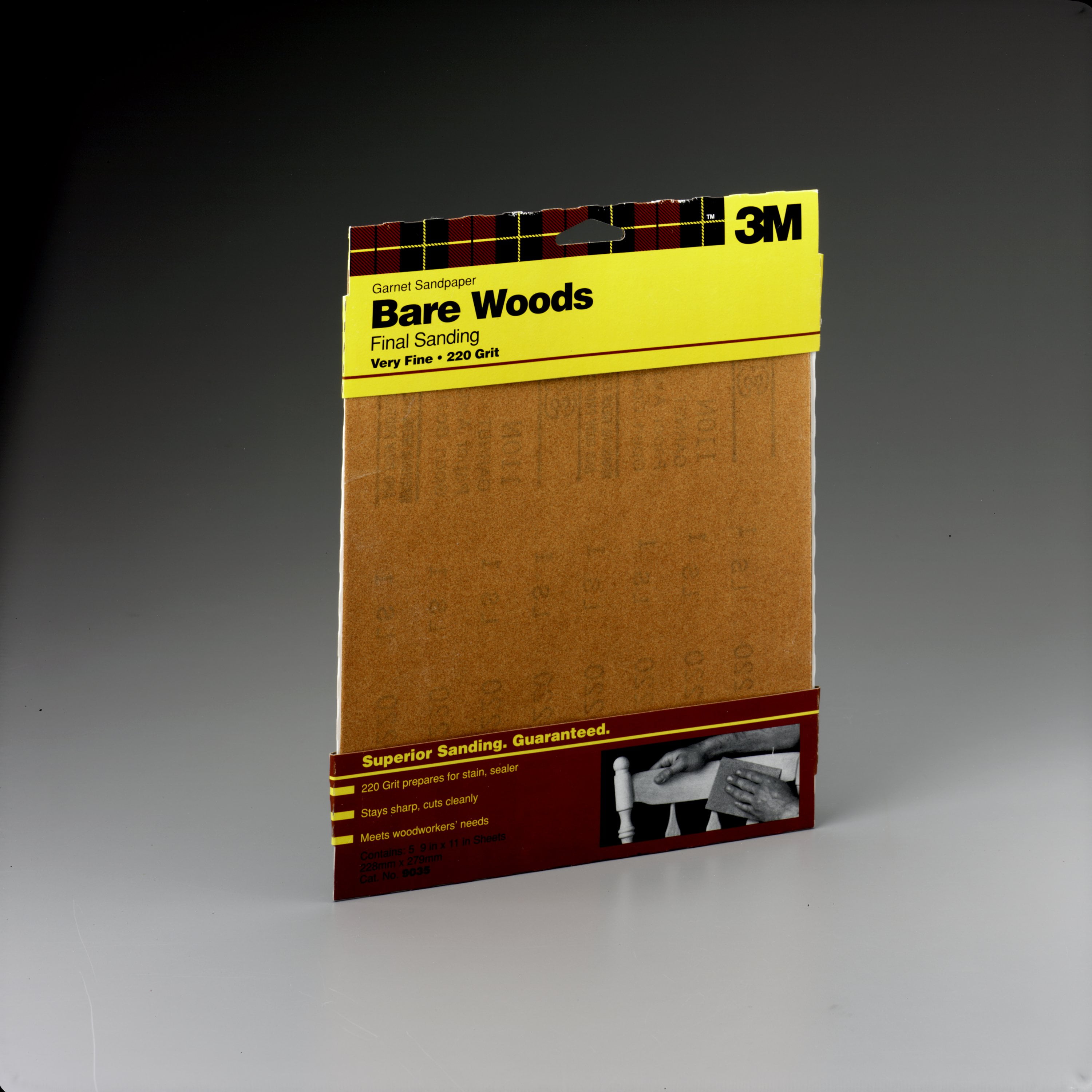 3M Garnet Sandpaper, 9 in. x 11 in., 150 Fine Grit, 5 Pack by 3M COMPANY
