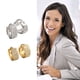 thumbnail image 5 of Guardurnaity 1 par de pendientes de moda exquisitos redondos anchos tres filas circón oreja anillo femenino aro pendiente joyería accesorios Ropa, zapatos y accesorios Miscelánea Oro blanco, 5 of 6