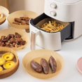 thumbnail image 3 of 100Pcs Air Fryer Liners, 8 Inch Non-Stick & Oil Proof Disposable Parchment Paper – Effortless Cleanup for 5-8 qt Basket, Perfect for Healthy Cooking & Family Meals (Round), 3 of 5