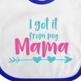 thumbnail image 4 of Inktastic I Got It from My Mama, Mom, Mother, Arrow, Hearts Boys or Girls Baby Bib, 4 of 4