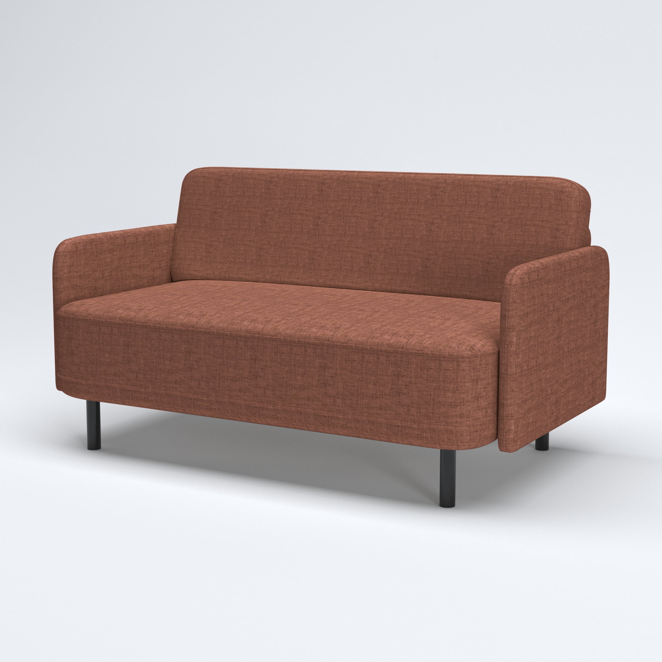 Artdeco Home Metro Loveseat - Modern Living Room Loveseat Sofa, Two-Seater Settee, Upholstered Corduroy Fabric Armchair, Love Seat Sofa Chair with Wood Legs for Bedroom/Office/Reading Spaces