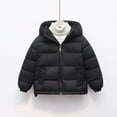 thumbnail image 2 of Boys Girls Down Jacket Unisex Tween 4-12Year Long Sleeve Solid Color Padded Jacket Winter Thickened Warm Padded Coat Casual Outerwear, 2 of 4