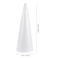 thumbnail image 3 of 2 conos de espuma para árbol de Navidad, accesorios para manualidades infantiles, conos de espuma en forma de cono, hechos a mano, color blanco sólido (38 x 13,5 cm), 3 of 5