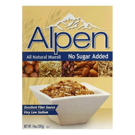 Alpen Cereal No Sugar No Salt, 14 OZ (Pack of 12)