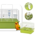 thumbnail image 2 of Bird Cage Detachable Lightweight Metal ABS Material Large Opening Bottom Mesh Ventilation Handle for Transporting Outdoor Use Easy to Clean Pet Bird Accessories, 2 of 7