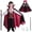 black&red, variant on Joyfy Gothic Vampire Costume Kids, Toddler Vampire Costume Halloween Vampire Costume, Vampire costume for boys, Halloween Party Dress Up (5-7yrs)