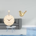 thumbnail image 2 of Reloj de pared,Reloj de pared decorativo para sala de estar,silencioso,Reloj de pared de madera con decoración moderna,Figura de pájaros,Figura de pájaro dorado,decoración del hogar,estatua, 2 of 8