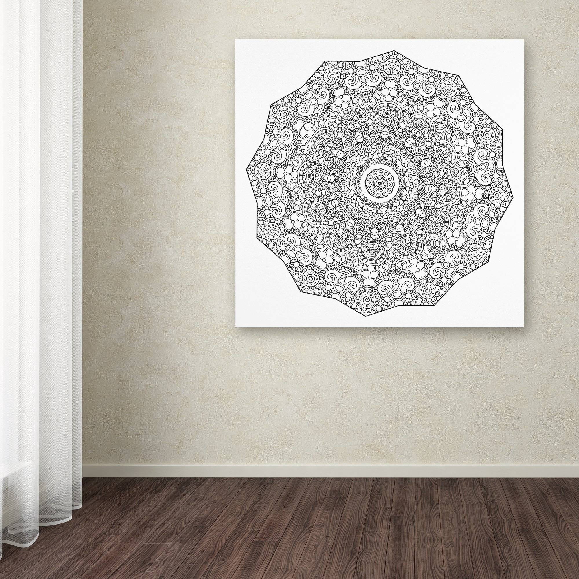 Trademark Fine Art "The Sigh Mandala Line Art" Canvas Art by Kathy G. Ahrens