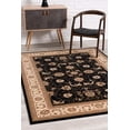 thumbnail image 2 of 2’ x 20’ Black and Tan Floral Vines Runner Rug, 2 of 5