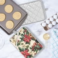 thumbnail image 5 of Yayeee Pot Holders Kitchen Heat Resistant with Pocket 7"x9.8" Cotton Oven Cooking Hot Pads, Red Christmas Poinsettia, 5 of 7
