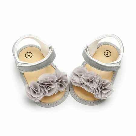 Summer Newborn Baby Girl Flower Fashion Soft-soled Non-slip Toddler Sandals Shoes