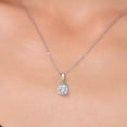 thumbnail image 3 of Gem Stone King 925 Silver and 10K Yellow Gold Lab Grown Diamond Pendant Necklace with Chain Cushion Near Colorless (GH) Moissanite (1.12 Cttw), 3 of 6