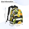 thumbnail image 3 of Goofa Orange and Lemon Print Casual Backpack for Women Men,Waterproof High School Bookbag,Lightweight Travel Daypack,Classic College Backpack,Laptob Backpack, 3 of 6
