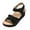 Black, variant on NOKIO Flat Women Sandals Wide Leather Summer Sandal Rubber Sole - Dressy Comfortable Walking Sandal Ladies Girls Comfortable Wedges Sandals Causal Shoes