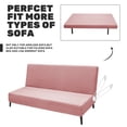thumbnail image 6 of JIATER Futon Slipcovers Stretch Armless Futon Bed Covers Machine Washable Furniture Protector,Gray Rose, 6 of 7