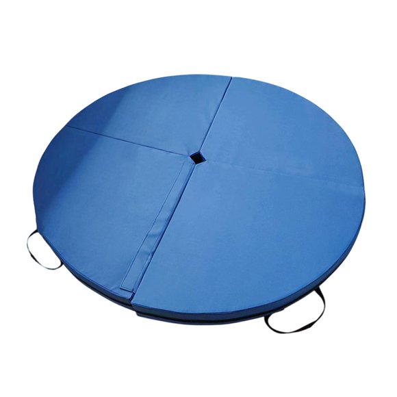 relayinert Pole Dance Mat with Carry Handles Thick Yoga Crash Mat Pad Folding for Women Blue