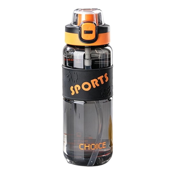 Double Wall Water Bottles, 700ml/32oz Plastic Water Bottle with Wide Mouth Lid, BPA-free Clear Insulated Bottle for Outdoor Travel Sports, Sport